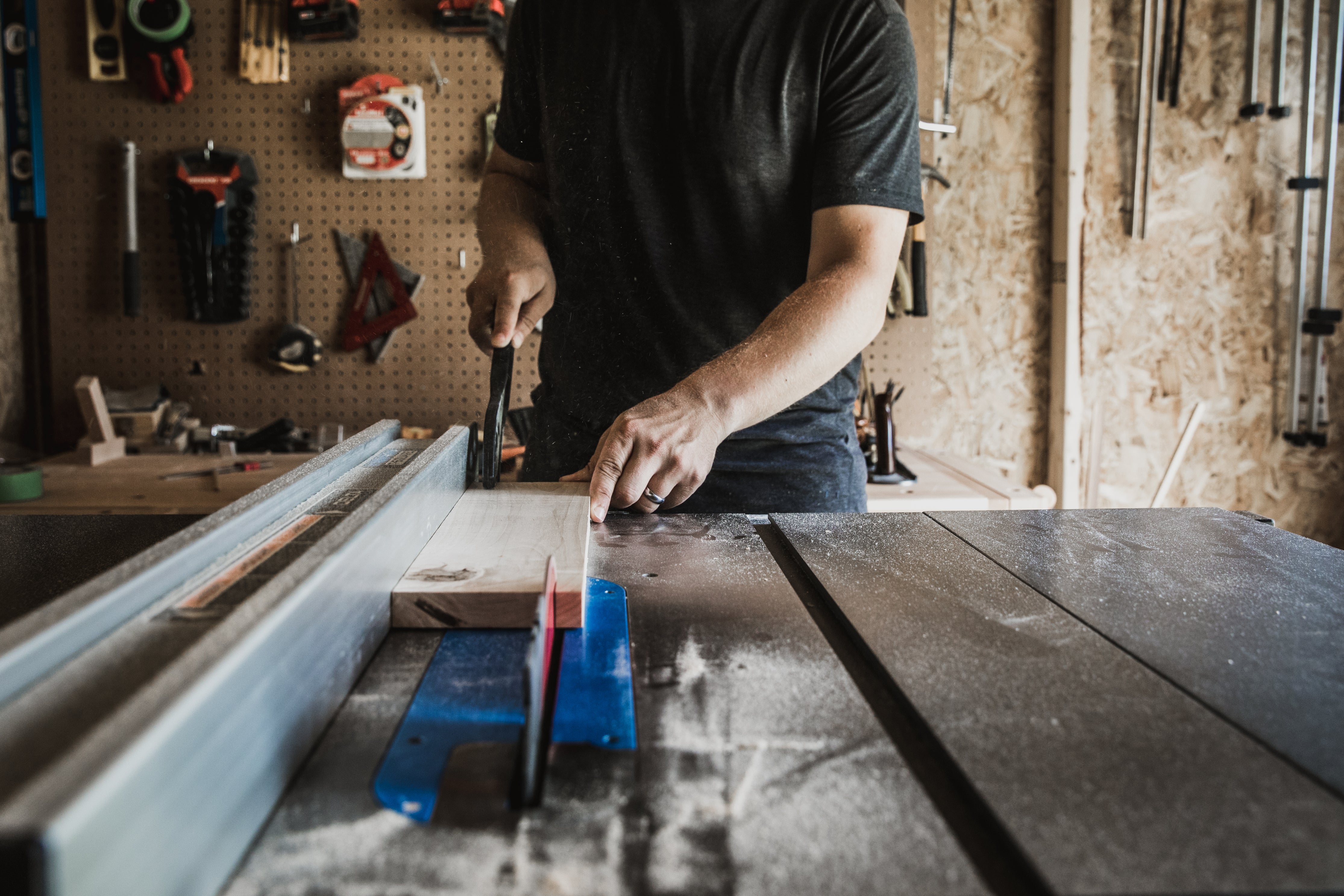 Modern Side Table - Expert craftsmanship in action