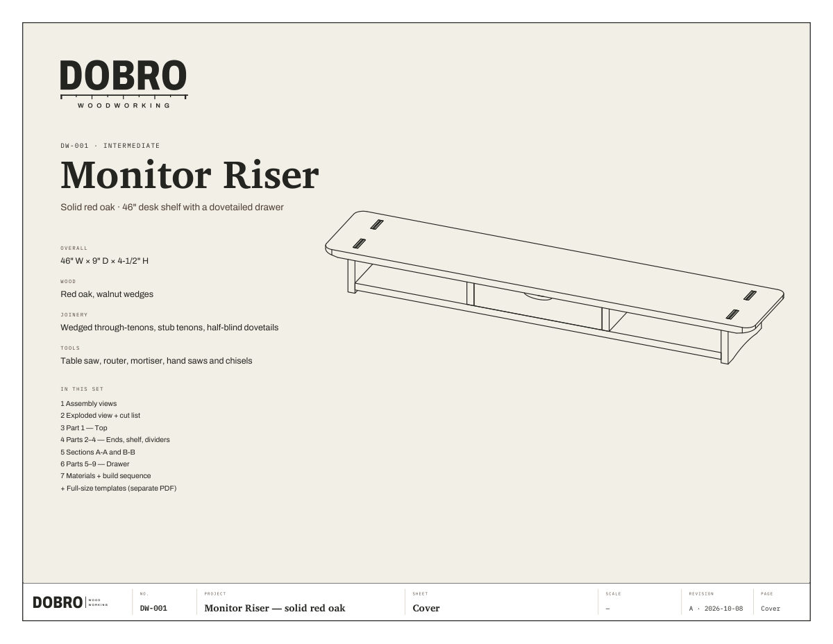 Monitor Riser: Cover